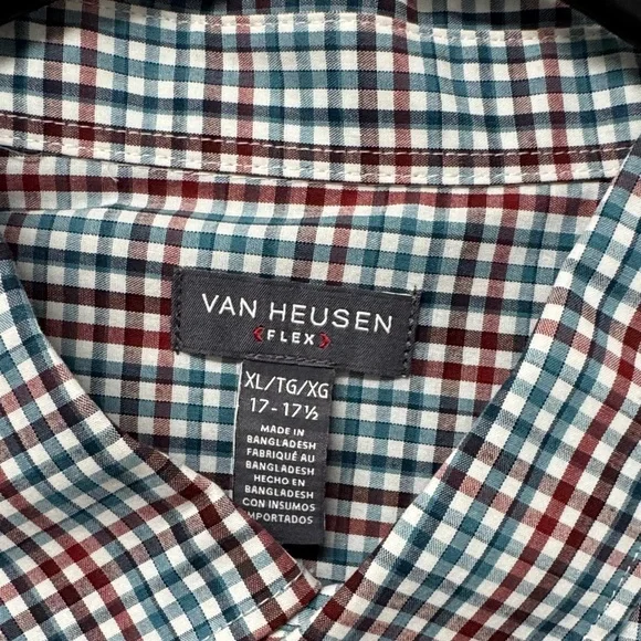 Van Heusen Multicolor Plaid Short Sleeve Shirt - Picture 2 of 5